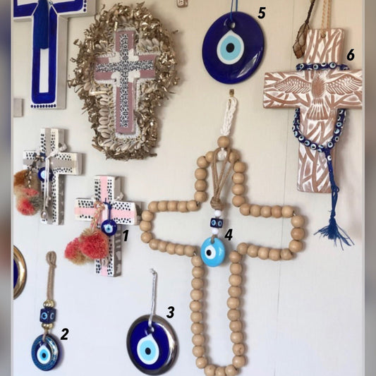 Blue Evil Eye Bead Wall Mounted Glass Evil Eye Series