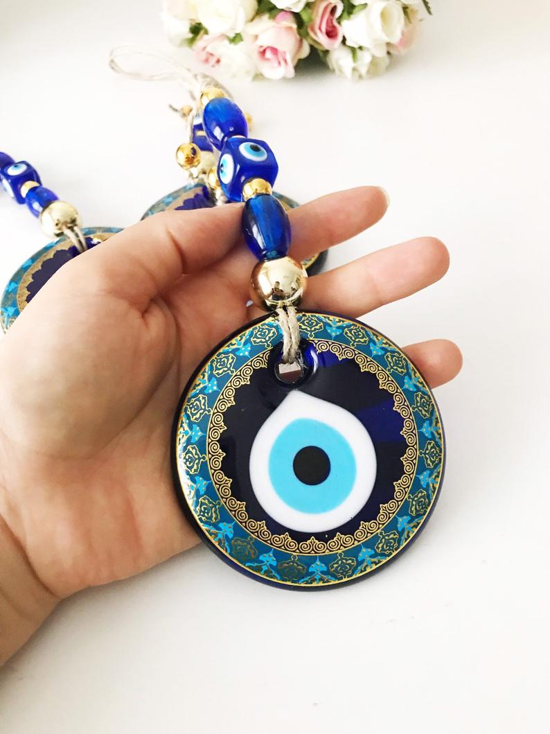 Blue Evil Eye Bead Wall Mounted Glass Evil Eye Series